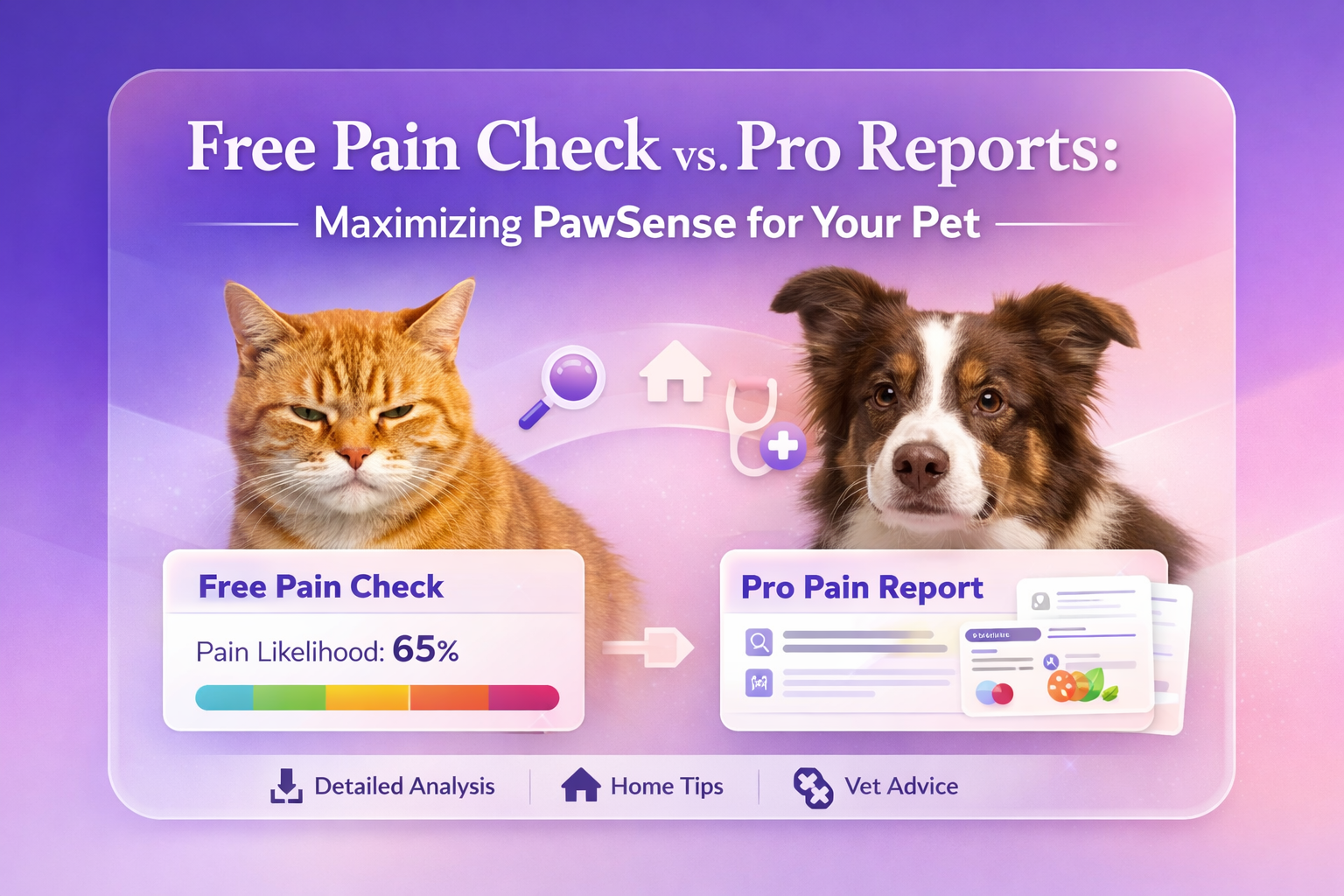 免费疼痛检查与专业报告：最大化 PawSense 助您呵护爱宠