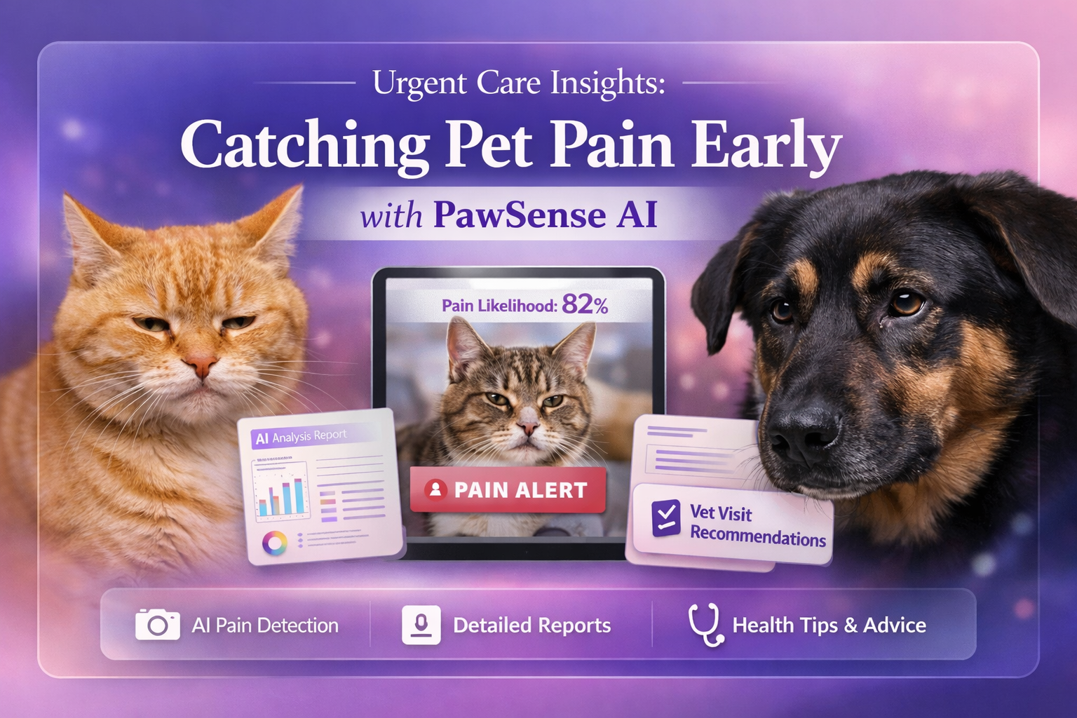 紧急护理洞察：PawSense AI助您早期发现宠物疼痛