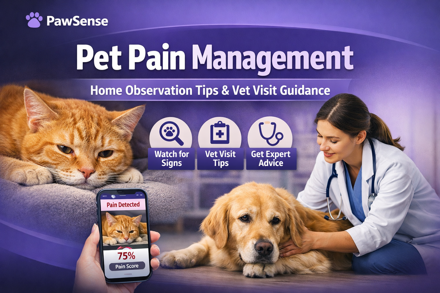 Pet Pain Management: Home Observation Tips & Vet Visit Guidance