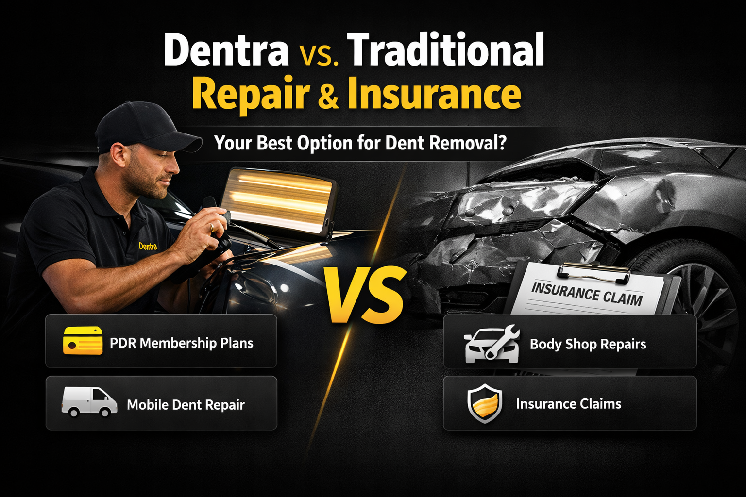 Dentra vs. Traditional Repair & Insurance: Your Best Option for Dent Removal?