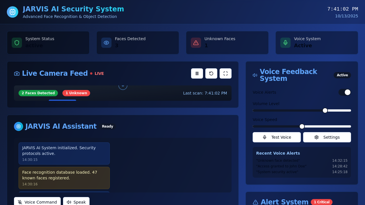 V2 - AI Face Recognition System template preview