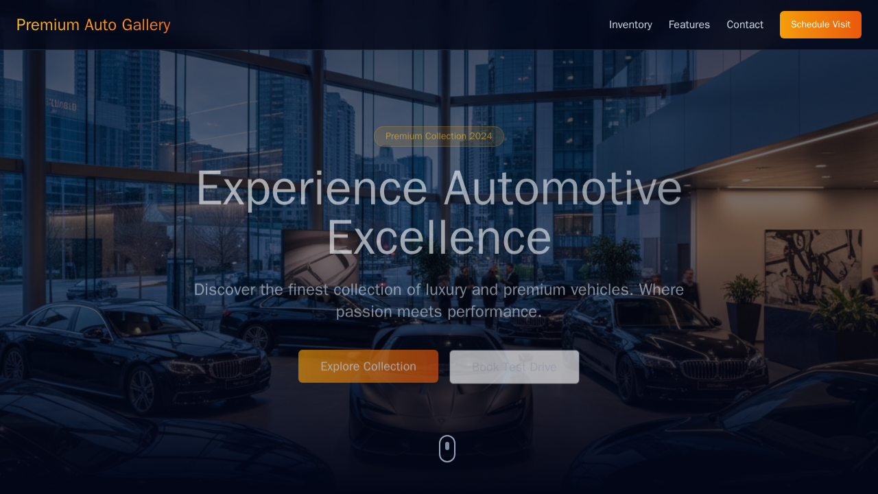 网页创建：汽车展厅首页 template preview