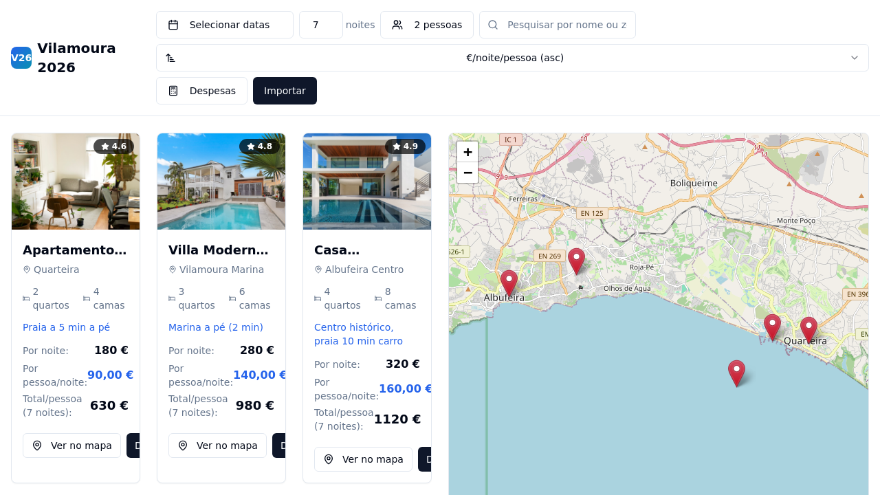 Vilamoura 2026: Site Wishlist template preview