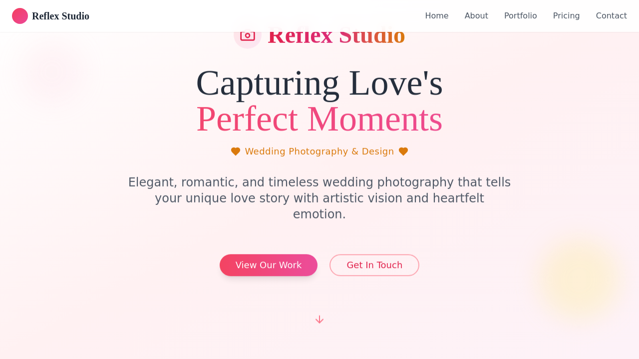 Landing Page for Reflex Studio template preview