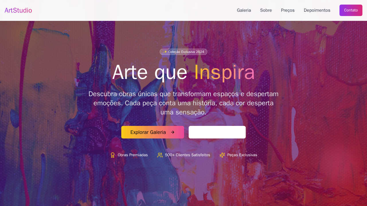 Página de vendas artwork template preview