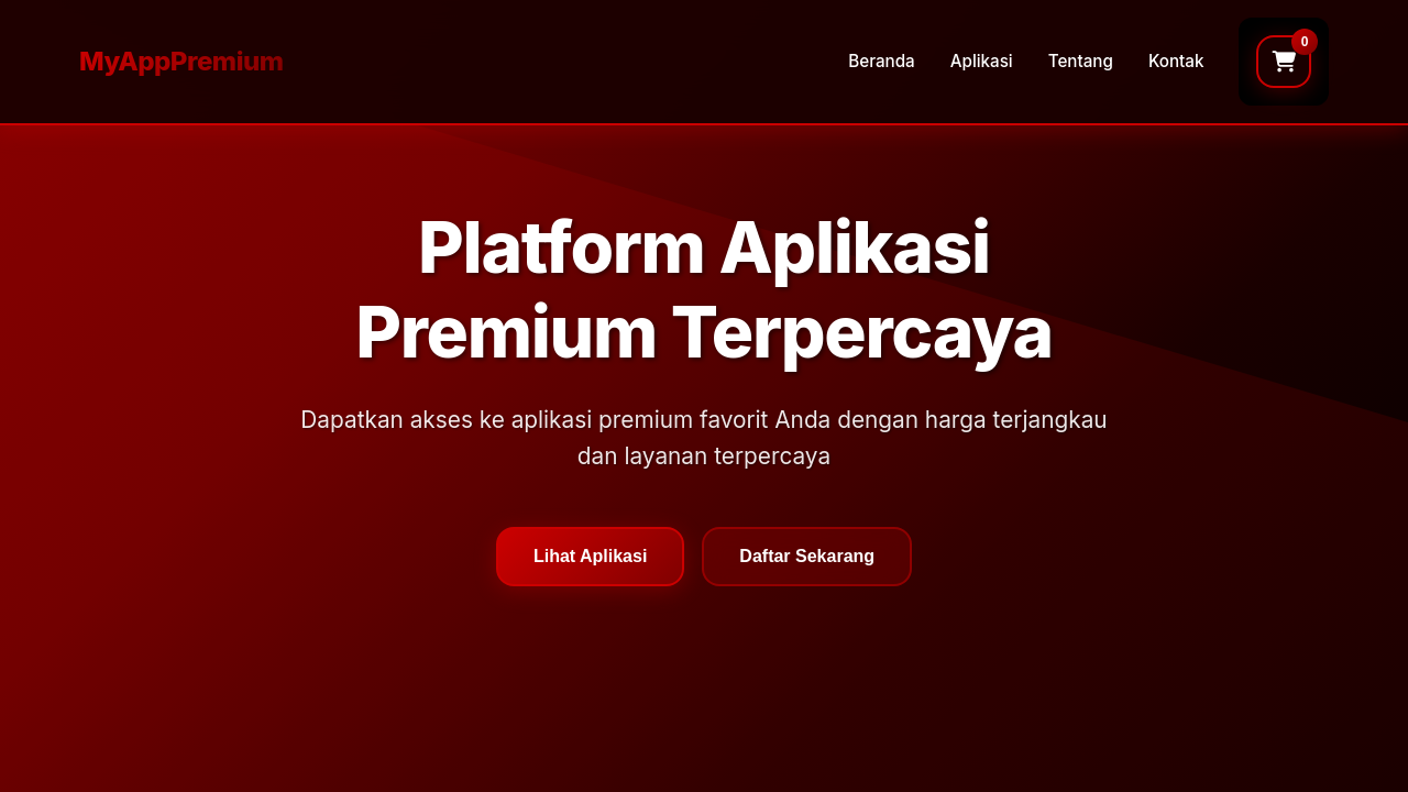 Website Pemesanan Aplikasi template preview