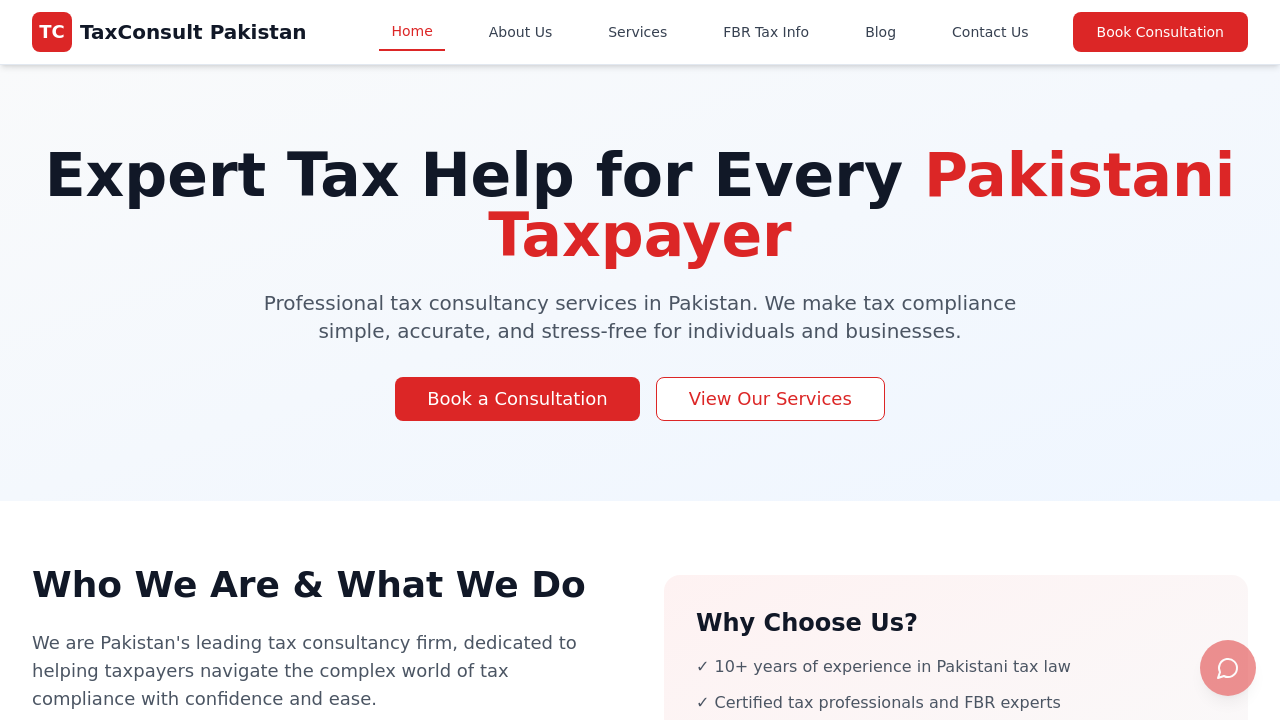 Website for Tax Consultant template preview