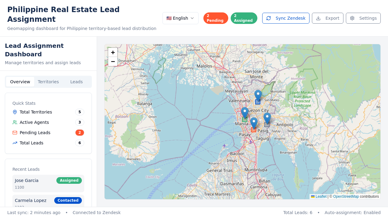 Geomapping App for Leads template preview