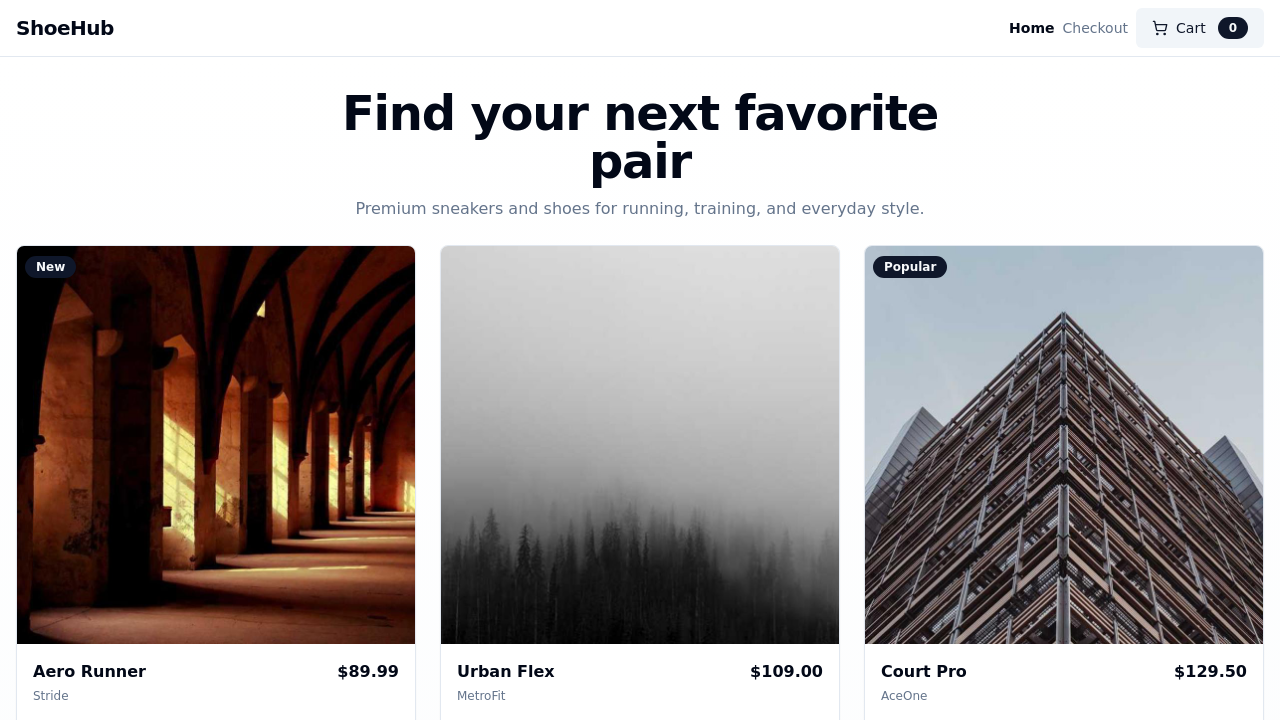 Shoe Shopping Website template preview
