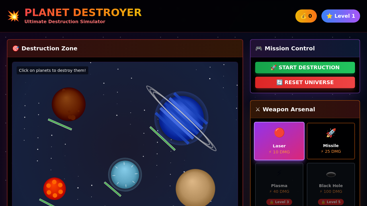 Improve 2D Planet Game template preview