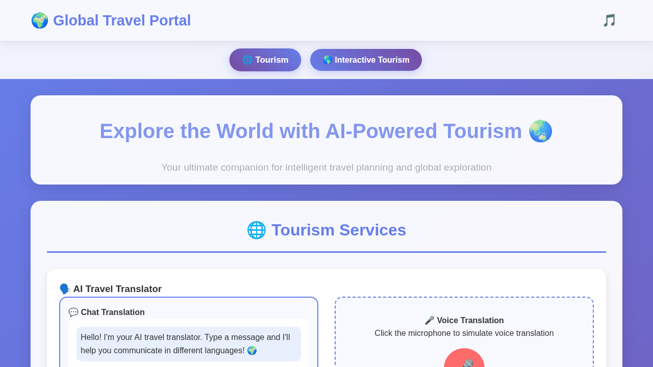 Tourism Features Overview template preview